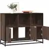 Image de vidaXL Sideboard brun imitation chêne 100x35x76 cm Matériau dérivé du bois
