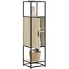Image de vidaXL Highboard chêne Sonoma 35,5x35x139 cm Matériau bois métal