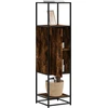 Image de vidaXL Highboard chêne fumé 35,5x35x139 cm bois composite métal