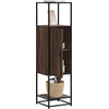 Image de vidaXL Highboard brun imitation chêne 35,5x35x139cm bois composite métal