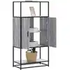Image de vidaXL Highboard Gris Sonoma 68x35x139 cm Bois composite et métal