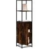 Image de vidaXL Highboard chêne fumé 35,5x35x139 cm bois composite métal