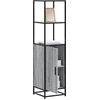 Image de vidaXL Highboard Gris Sonoma 35,5x35x139 cm Bois composite et métal