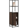 Image de vidaXL Highboard brun imitation chêne 35,5x35x139cm bois composite métal