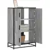 Image de vidaXL Highboard Gris Sonoma 68x35x106,5 cm Bois composite et métal