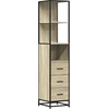 Image de vidaXL Armoire de salle de bains Chêne Sonoma 35x37,5x166 cm Bois composite