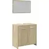 Image de vidaXL Ensemble de meubles de salle de bain 2 pièces en bois composite chêne Sonoma