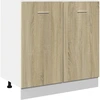 Image de vidaXL Armoire basse Lyon Chêne Sonoma 80x46x81,5 cm Matériau dérivé du bois