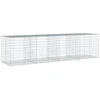 Image de vidaXL Gabion avec couvercle 400x100x100 cm Fer galvanisé