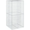Image de vidaXL Gabion avec couvercle 100x100x200 cm Fer galvanisé