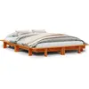 Image de vidaXL Lit en pin massif sans matelas brun cireux 120x200 cm