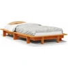 Image de vidaXL Lit en bois massif sans matelas pin brun cireux 90x200