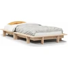 Image de vidaXL Lit en bois massif sans matelas 75x190 cm pin