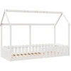 Image de vidaXL Lit d'enfant Lit de maison blanc 80x200 cm pin massif