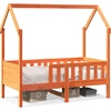 Image de vidaXL Lit d'enfant Lit d'intérieur brun cireux 70x140 cm pin