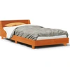 Image de vidaXL Lit en bois massif sans matelas pin brun cireux 90x200