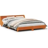 Image de vidaXL Lit en bois massif sans matelas pin brun cireux 140x190 cm