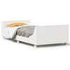 Image de vidaXL Lit en bois massif sans matelas blanc 100x200 cm en pin