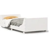 Image de vidaXL Lit en pin massif sans matelas blanc 90x200 cm