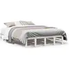 Image de vidaXL Lit en bois massif sans matelas Blanc 120x200 cm pin