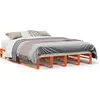 Image de vidaXL Lit en pin massif sans matelas brun cireux 120x200 cm