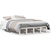 Image de vidaXL Lit en pin massif sans matelas blanc 150x200 cm