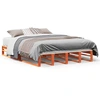 Image de vidaXL Lit en bois massif sans matelas pin brun cireux 150x200 cm