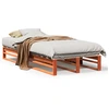 Image de vidaXL Lit en bois massif sans matelas pin brun cireux 75x190 cm