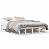 Image de vidaXL Lit en pin massif sans matelas blanc 120x190 cm