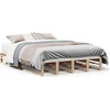Image de vidaXL Lit en bois massif sans matelas 135x190 cm pin