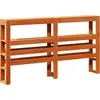 Image de vidaXL Tête de lit avec étagères Marron cire 135 cm Pin massif