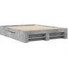 Image de vidaXL Cadre de lit sans matelas gris béton 160x200 cm Bois composite
