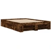 Image de vidaXL Cadre de lit sans matelas chêne fumé 120x190 cm bois composite