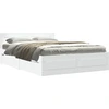 Image de vidaXL Cadre de lit avec tête de lit sans matelas blanc 120x190 cm