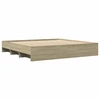 Image de vidaXL Cadre de lit sans matelas Chêne Sonoma 200x200 cm Bois composite