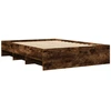 Image de vidaXL Cadre de lit sans matelas chêne fumé 140x200 cm bois composite