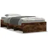 Image de vidaXL Cadre de lit sans matelas chêne fumé 100x200 cm bois composite