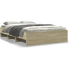 Image de vidaXL Cadre de lit sans matelas Chêne Sonoma 140x190 cm Bois composite