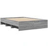 Image de vidaXL Cadre de lit Gris Sonoma 140x190 cm Bois composite