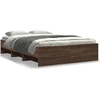 Image de vidaXL Cadre de lit sans matelas Chêne brun 120x190 cm Bois composite
