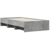 Image de vidaXL Cadre de lit gris béton 90x190 cm Bois composite