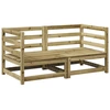Image de ensemble de canapés de jardin en pin imprégné, 2 pièces