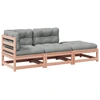 Image de vidaXL Ensemble de canapé de jardin 3 pièces avec coussins en bois massif de douglas