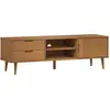 Image de vidaXL Armoire TV MOLDE Marron 158x40x49 cm Pin massif