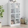 Image de vidaXL Highboard avec portes blanc 68x37x142 cm Bois composite