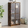 Image de vidaXL Highboard avec portes chêne fumé 68x37x142 cm Bois composite