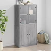 Image de vidaXL Highboard avec portes Gris Sonoma 68x37x142 cm Bois composite