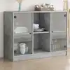 Image de vidaXL Sideboard gris béton 102x37x75,5 cm Bois composite