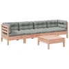 Image de vidaXL Ensemble de 5 canapés de jardin avec coussins en bois massif de douglas