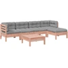 Image de vidaXL Ensemble de 6 canapés de jardin avec coussins en bois massif de douglas
